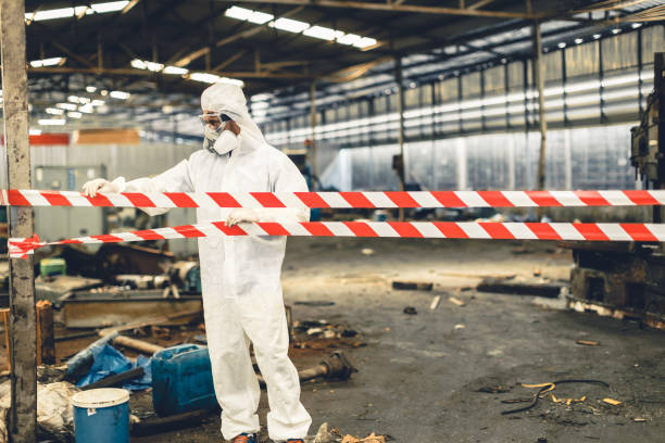 Professional Biohazard Cleanup technician working in Springfield, KY